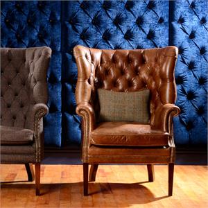 Tetrad Harris Tweed Mackenzie Chair Leather